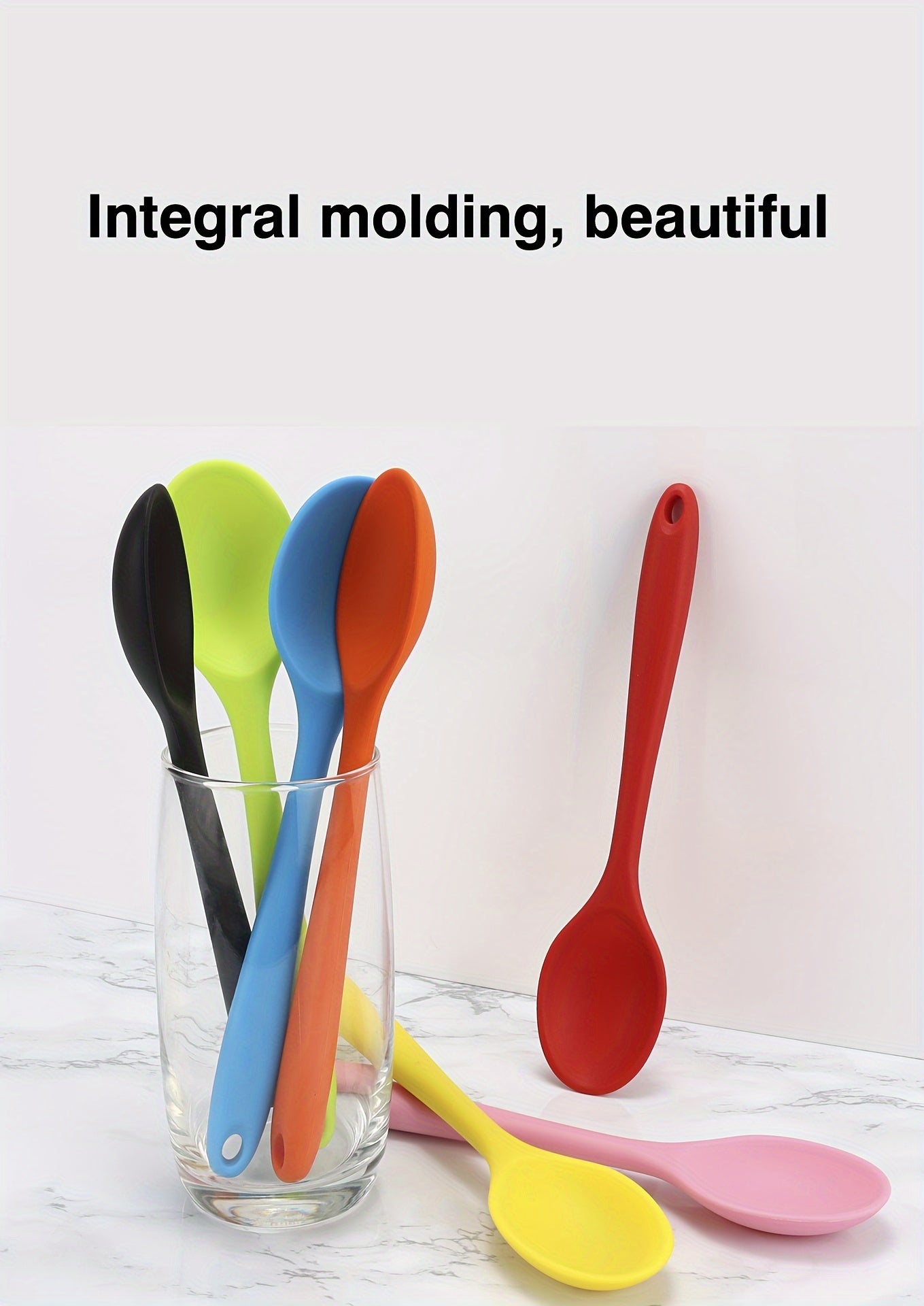 1pc Premium Silicone Spoon - Ladles for Cooking, Mixing, Serving, and Salad Preparation - Heat Resistant, Non-Stick, and Easy to Clean Kitchen Essential