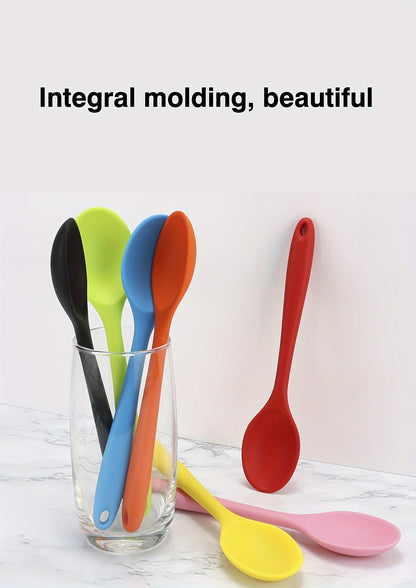 1pc Premium Silicone Spoon - Ladles for Cooking, Mixing, Serving, and Salad Preparation - Heat Resistant, Non-Stick, and Easy to Clean Kitchen Essential