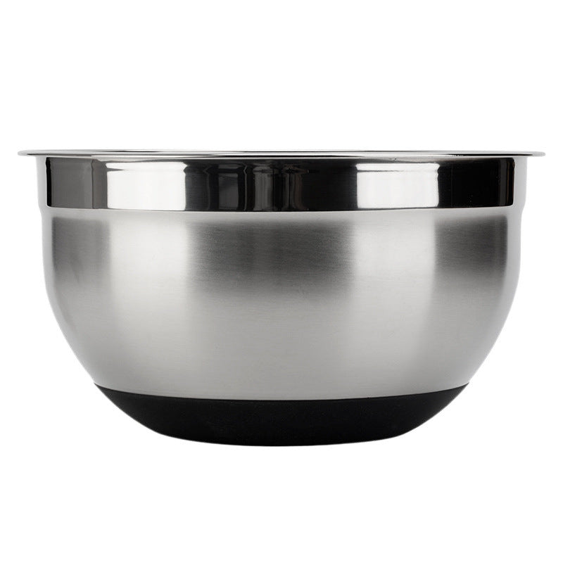 Stainless Steel Mixing Bowl Set ? Non-Slip Silicone Base with Lids & Graters