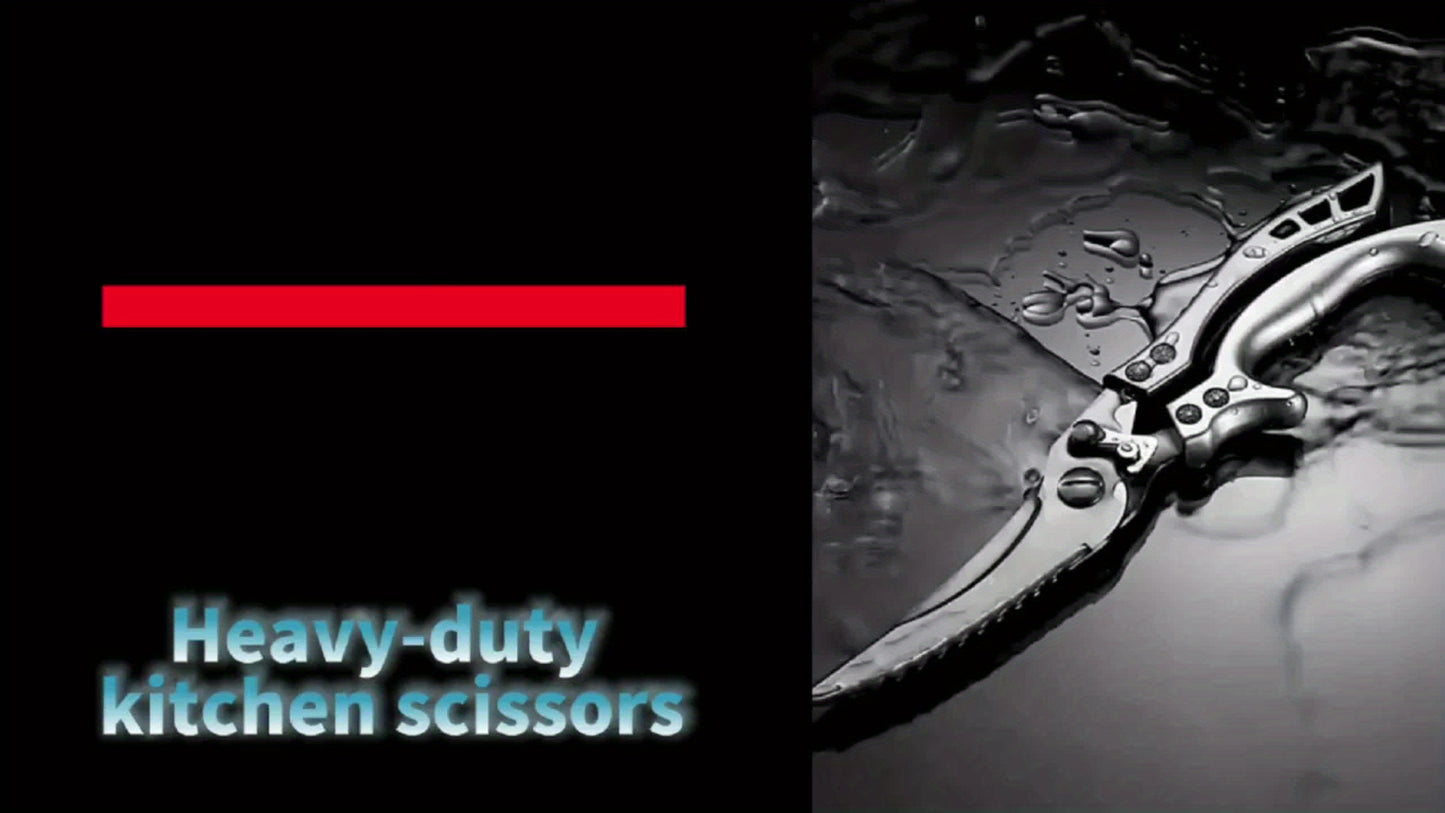 [Sharp Stainless Steel Kitchen Shears] Kitchen Poultry Shears Multipurpose Sharp Stainless Steel Kitchen Shears Meat And Vegetable Grilling Scissors Chef Cooking Scissors RV Kitchen Utensils