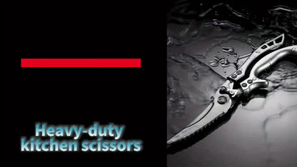 [Sharp Stainless Steel Kitchen Shears] Kitchen Poultry Shears Multipurpose Sharp Stainless Steel Kitchen Shears Meat And Vegetable Grilling Scissors Chef Cooking Scissors RV Kitchen Utensils