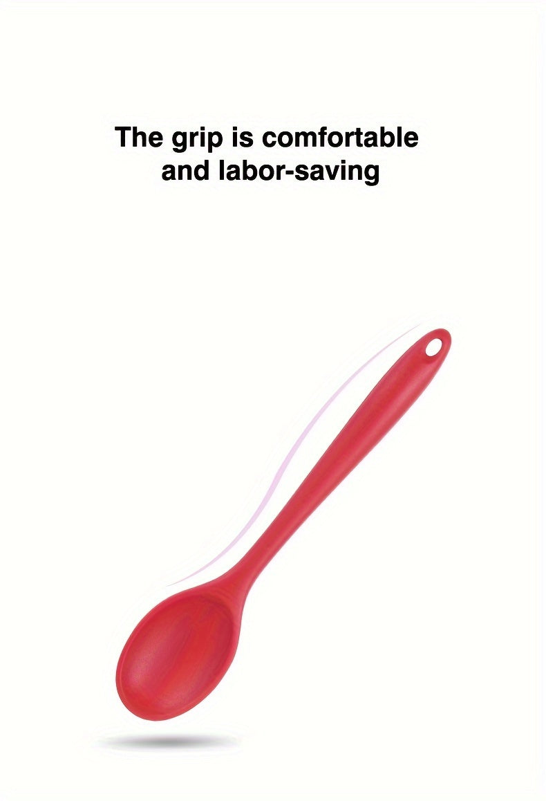 1pc Premium Silicone Spoon - Ladles for Cooking, Mixing, Serving, and Salad Preparation - Heat Resistant, Non-Stick, and Easy to Clean Kitchen Essential