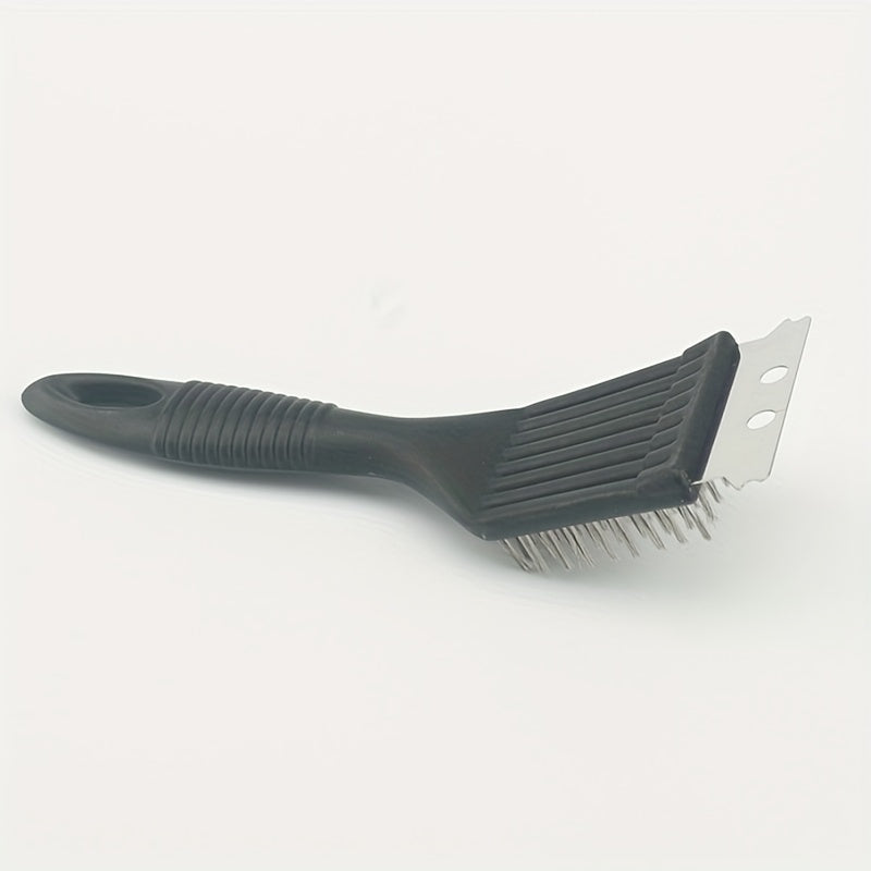 8in Portable Grill Cleaner: Deep Clean Steel Brush with Plastic Handle - BBQ Accessories for Back to School Kitchen Gadgets Kitchen Accessories