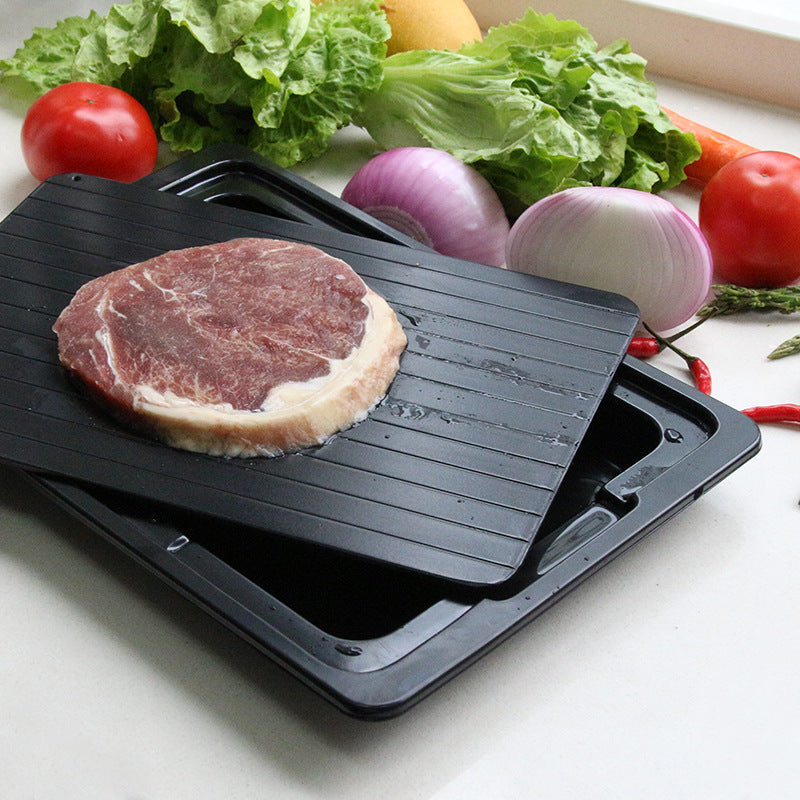Aluminum Defrosting Tray ? Quick Thawing Board with Integrated Water Box