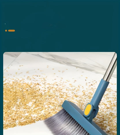 1set, Household Broom And Dustpan Set, Long Handle Floor Cleaning Broom Dustpan Set, Rotatable Broom And Dustpan With Comb Tooth, To Remove Dust And Garbage, For Home, Kitchen, Room, Office, Cleaning Supplies, Cleaning Tool,
