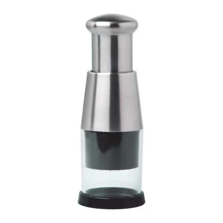 Steel Garlic & Vegetable Chopper ? Manual Food Cutter for Kitchen Prep