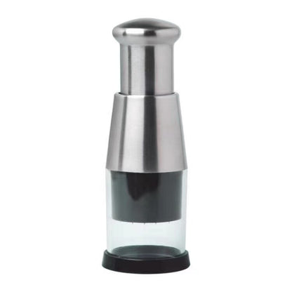 Steel Garlic & Vegetable Chopper ? Manual Food Cutter for Kitchen Prep