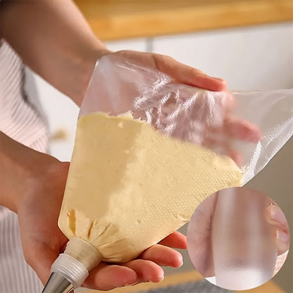 50pcs/100pcs/200pcs Thickened Disposable Piping Bags, Icing Pastry Bag with Nozzle Tips for Cake Decorating Tools Kitchen Gadgets Accessories. for Buttercream Frosting Cheese Doughnut Sweet Pastries DIY Birthday Party Family