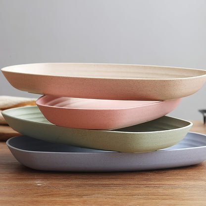 8pcs Sustainable Wheat Straw Plates, 11" Microwave Safe Lightweight Dinner & Lunch Plates for All Seasons - Perfect for Kitchen & Restaurant Use