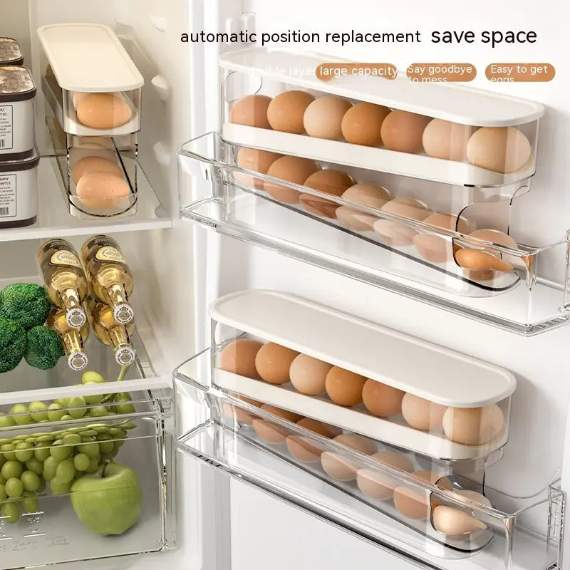 Double-Layer Slide Egg Storage Box