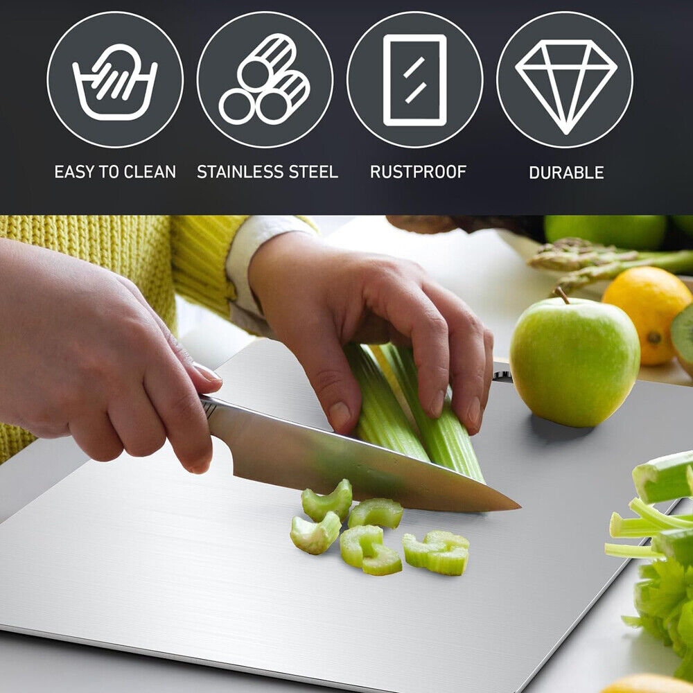 Double-Sided Titanium Cutting Board – Durable Kitchen & Camping Food Prep Board