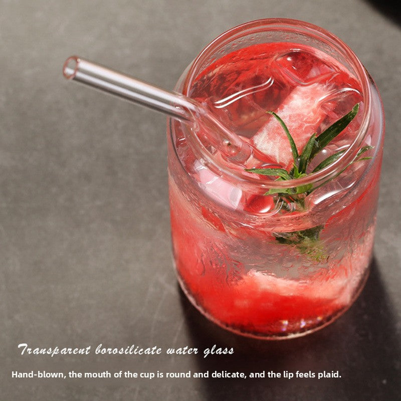 High Borosilicate Glass Cup ? Transparent Handcrafted Drinkware with Custom Logo Option