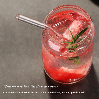 High Borosilicate Glass Cup ? Transparent Handcrafted Drinkware with Custom Logo Option