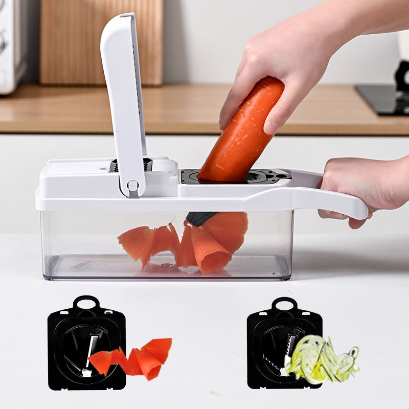 Multifunctional Vegetable & Fruit Cutter ? Stainless Steel Blades with Multiple Attachments