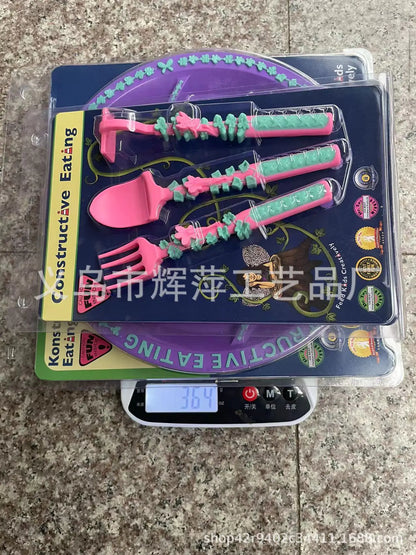 Kids Dinnerware Set with Truck and Excavator Plates