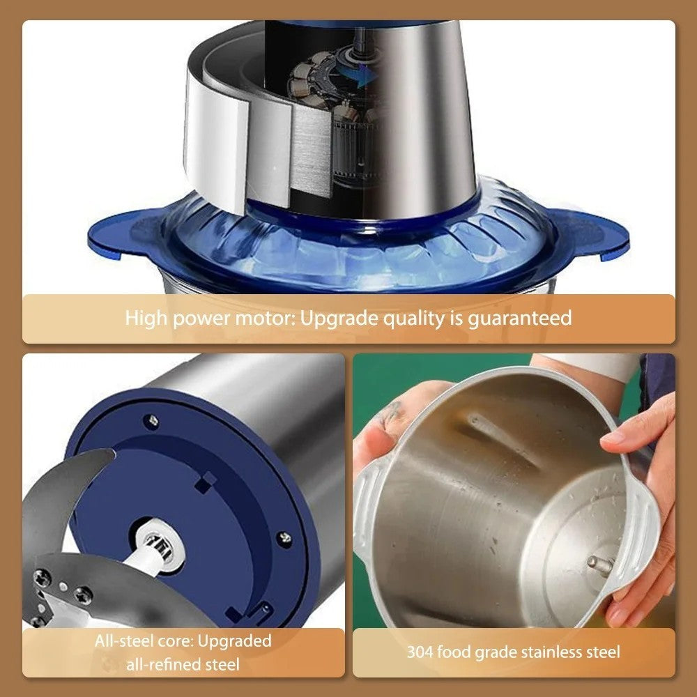 3L Electric Meat Grinder & Food Chopper – 300W Mincer, Mixer & Processor