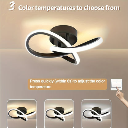 Modern LED Ceiling Light - 3000K/4000K/6000K, Perfect for Bedroom, Living Room, Kitchen & Balcony - Easy Install, Wide Voltage Range (AC85-265V)