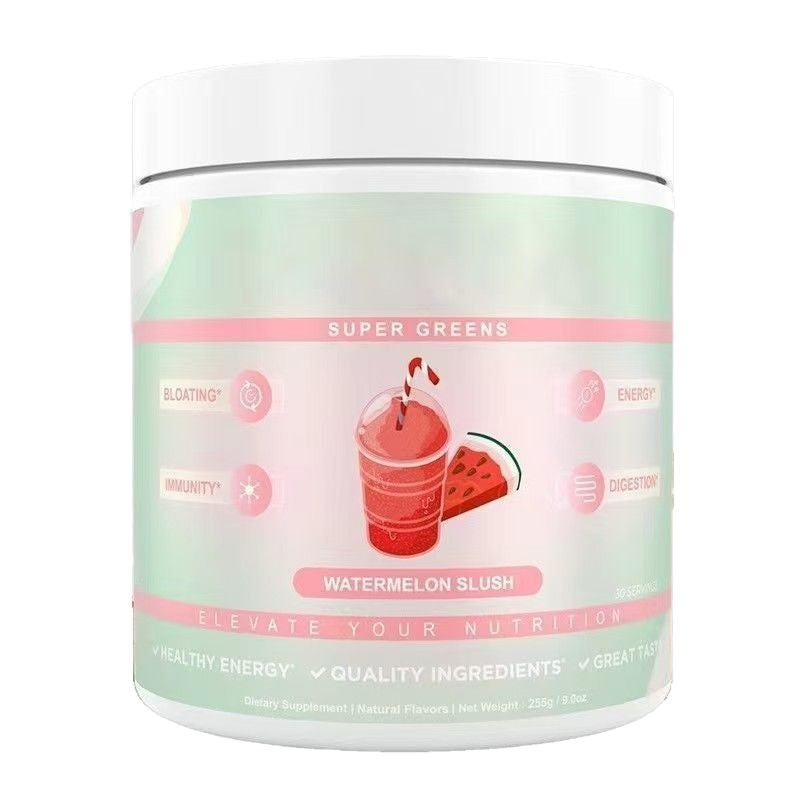 Super Greens Powder ? Watermelon Flavor Nutrient-Rich Fruit & Vegetable Supplement