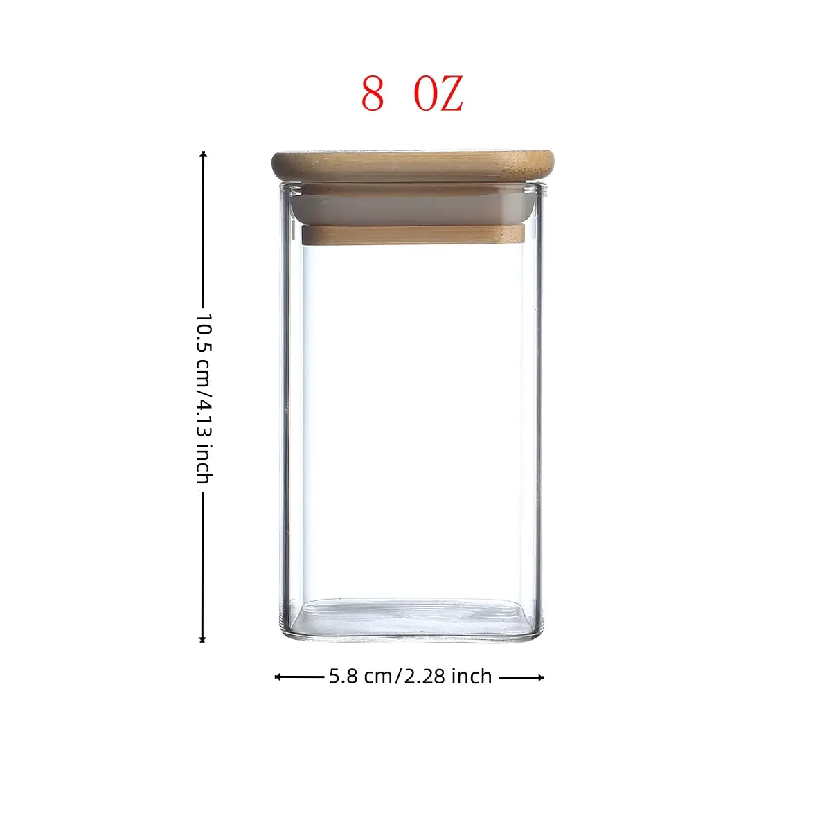 12 Pcs Square Spice Jars with Stickers