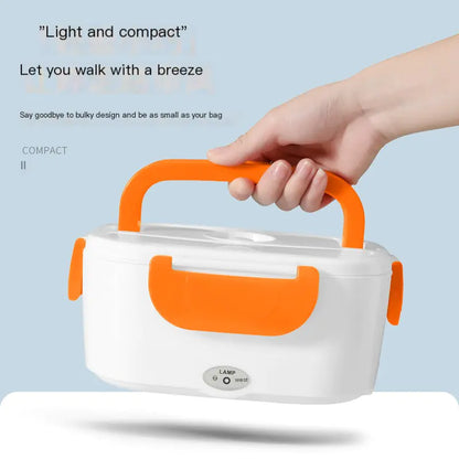 Double-Layer Stainless Steel Heated Lunch Box – Portable Electric Food Warmer