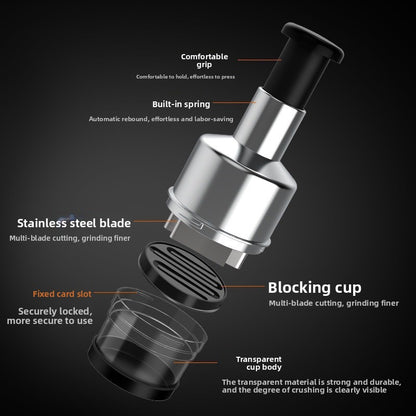 Steel Garlic & Vegetable Chopper ? Manual Food Cutter for Kitchen Prep