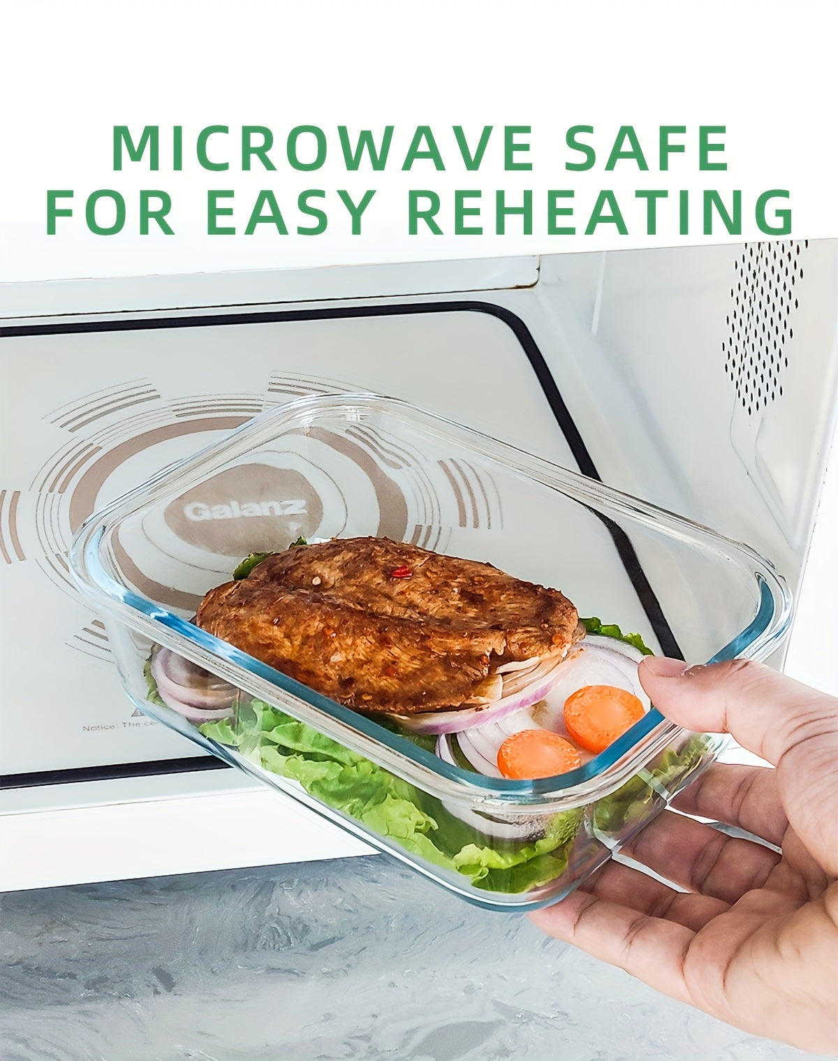 10pcs Leak-Proof Glass Meal Prep Containers - Durable, Reusable Kitchen Organizers - Airtight for Freshness - Ideal for Camping, Picnics, School, Office & Home