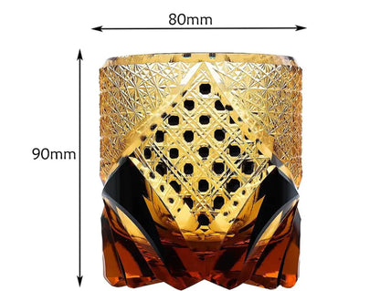 Hand Carved Crystal Whiskey Glass