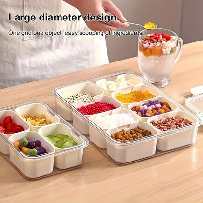 Leak-Proof Square Bento Lunch Box With 4/8 Compartments - Perfect For School, College, Picnics & Kitchen Organization