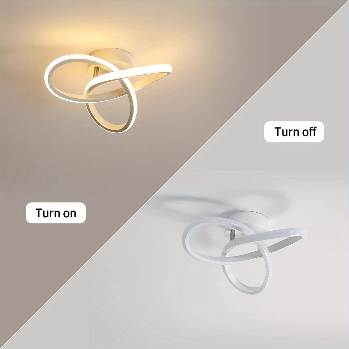 Modern LED Ceiling Light - 3000K/4000K/6000K, Perfect for Bedroom, Living Room, Kitchen & Balcony - Easy Install, Wide Voltage Range (AC85-265V)