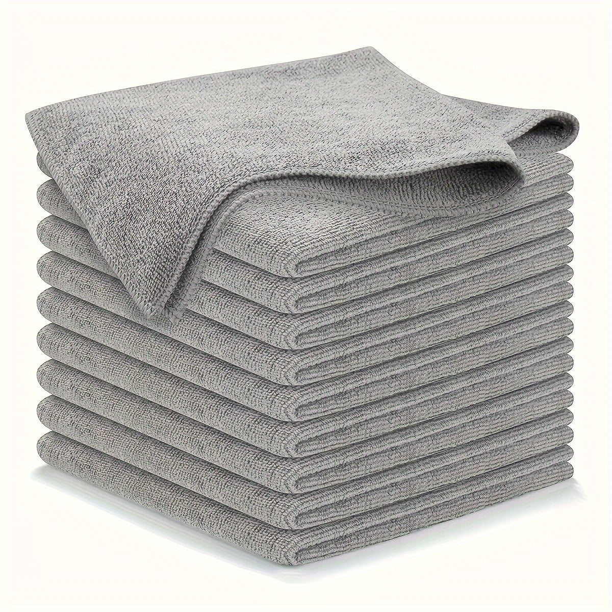 5/10/20/50/100pcs UltraSoft Absorbent Cleaning Towel Set - Gentle on Surfaces, Effective Stain Remover, Quick-Drying, Lint-Free, Soft Gray Color - Ideal for Cleaning Glass, Kitchen Countertops, Pots, Pans, Faucets, and More