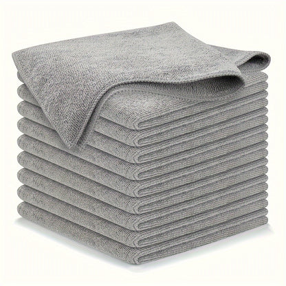 5/10/20/50/100pcs UltraSoft Absorbent Cleaning Towel Set - Gentle on Surfaces, Effective Stain Remover, Quick-Drying, Lint-Free, Soft Gray Color - Ideal for Cleaning Glass, Kitchen Countertops, Pots, Pans, Faucets, and More