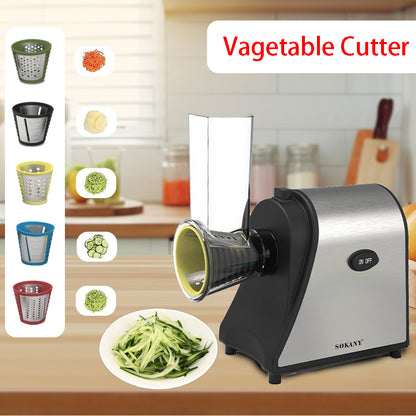 Multifunctional Vegetable Cutter ? 1000W High-Power Slicer & Grater with 5 Blades