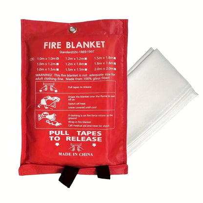 5pcs - Emergency Fire Blanket, Firefighter'S Accessory, Fireproof Blanket, Flame Retardant Blanket, Suitable for Home, Kitchen, School, Car, Office, Warehouse Safety Blanket 40"x 40"