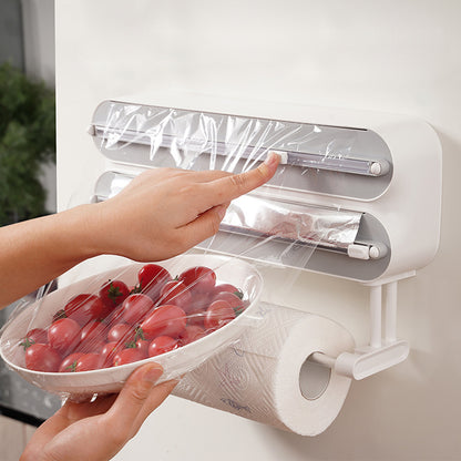 Magnetic Wall-Mounted Cling Film Cutter ? Tear-Free Kitchen Foil & Baking Paper Cutter
