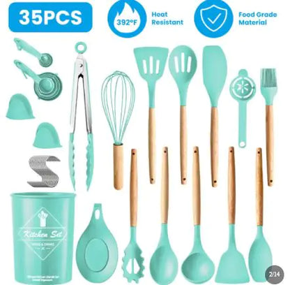 35 Piece Kitchen Cooking Utensil Set