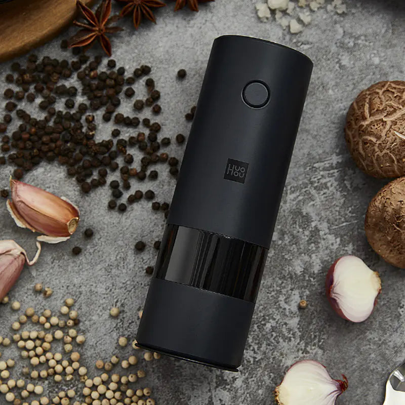 Electric Salt & Pepper Grinder – Automatic Black Pepper and Sea Salt Mill