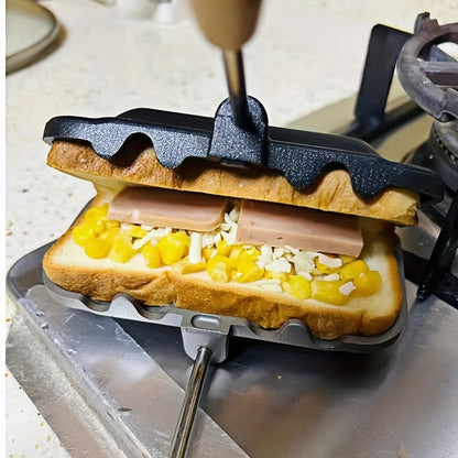 1pc, Sandwich Maker, 5.51''x2.59'', Double-Sided Sandwich Baking Pan, Breakfast Maker, Baking Tools, Home Kitchen Accessories