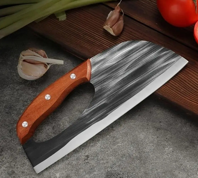 Hand-Forged Bone Cutter Knife – Lightweight Dual-Use Slicer, High Carbon Stainless Steel
