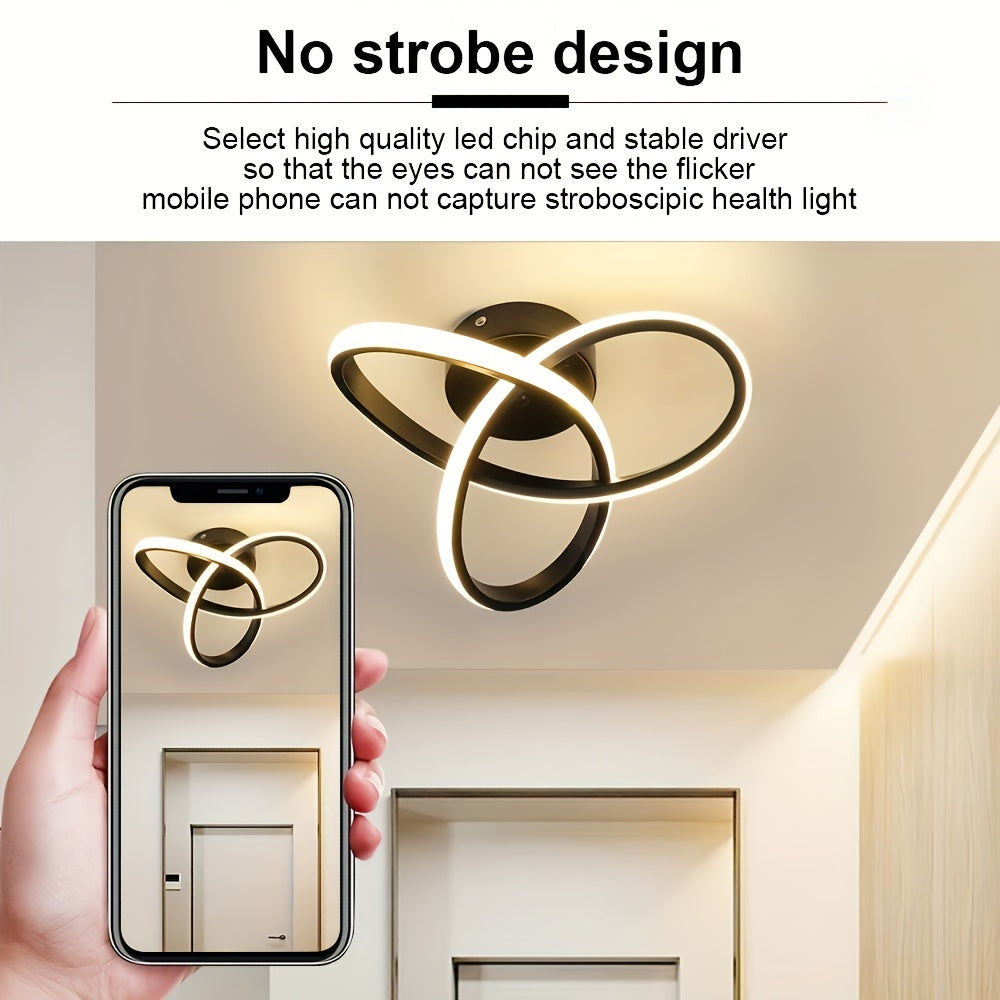 Modern LED Ceiling Light - 3000K/4000K/6000K, Perfect for Bedroom, Living Room, Kitchen & Balcony - Easy Install, Wide Voltage Range (AC85-265V)