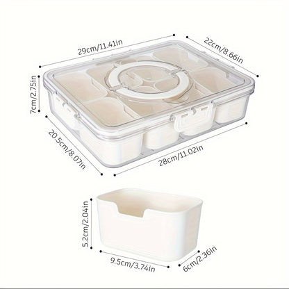 Leak-Proof Square Bento Lunch Box With 4/8 Compartments - Perfect For School, College, Picnics & Kitchen Organization