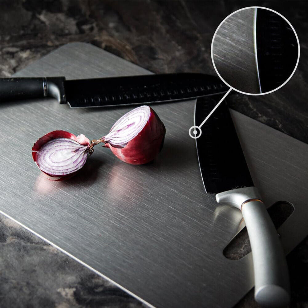 Double-Sided Titanium Cutting Board – Durable Kitchen & Camping Food Prep Board