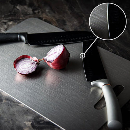 Double-Sided Titanium Cutting Board – Durable Kitchen & Camping Food Prep Board