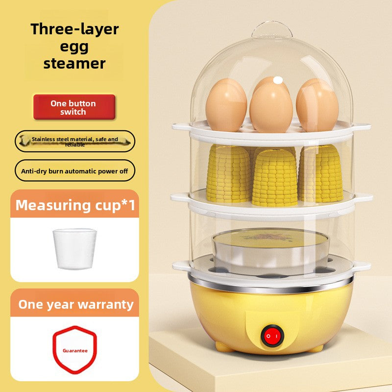 Automatic Egg Cooker 350W Multifunctional Steamer for Quick Breakfasts