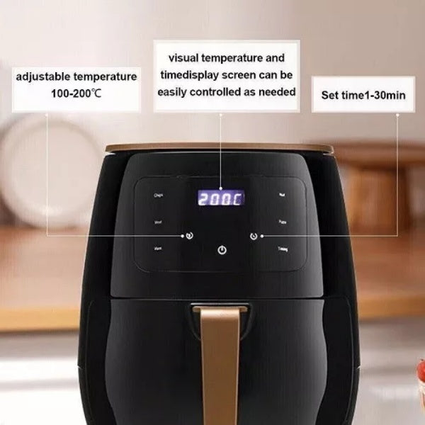 6L Digital Air Fryer – Large Capacity Oil-Free Cooker with Touch Screen & Multifunction Programs