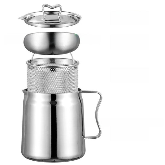 304 Stainless Steel Oil Container ? With Built-In Strainer for Cooking Oil Storage