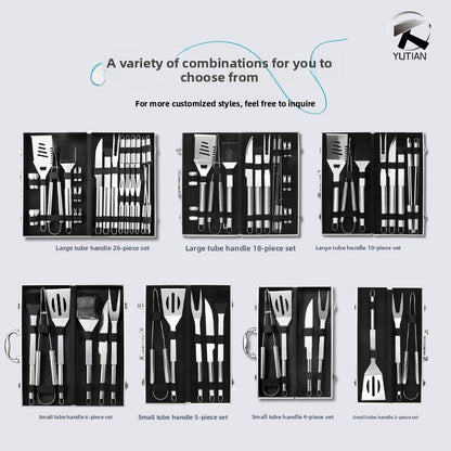 Stainless Steel Cutlery Set with Aluminum Case ? Portable Multi-Piece Outdoor & Camping Utensils