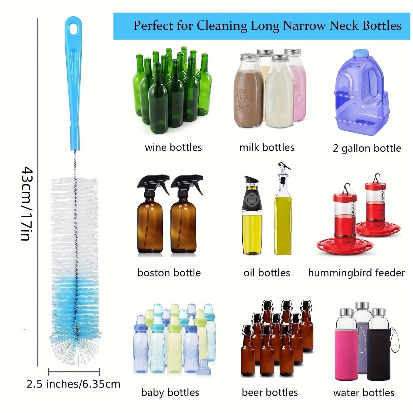 8pcs/set, Cup Brush, Long Handle Bottle Cleaning Brush, Straw Brush, Tea Stain Removal Brush, No Dead Corner, Multipurpose Kitchen Cleaning Brush, For Water Bottle, Tea Cup, Groove, Cleaning Supplies, Cleaning Tool, Christmas