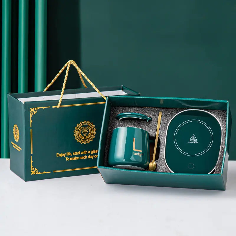 Constant Temperature Ceramic Mug Set Gift Box
