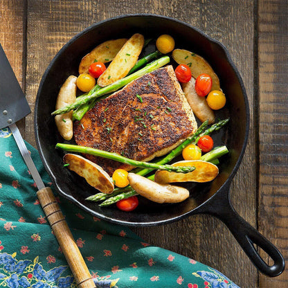 Set of 3 Cast Iron Nonstick Skillet & Griddle Cooking Pans (Pre-Seasoned)
