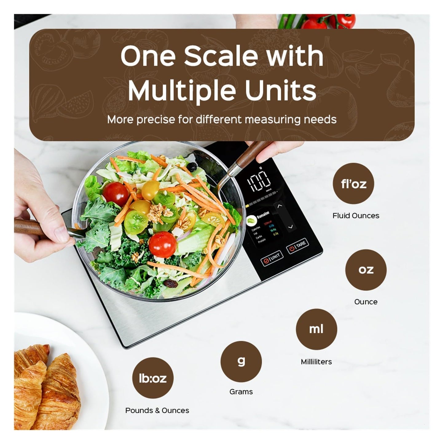 Smart Digital Kitchen Scale ? 5kg High-Precision Food Scale with TFT Display
